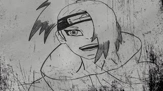 Drawing the character of Deidara Naruto [upl. by Rosner]