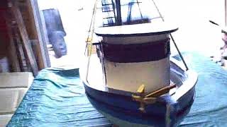 Model Boat Build Shrimp Boat From Scratch [upl. by Linnell]