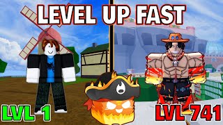 BEST TIPS on how to LEVEL UP FAST in the First Sea using FLAME FRUIT in BLOX FRUITS  LEVEL 1 to 741 [upl. by Bosch]