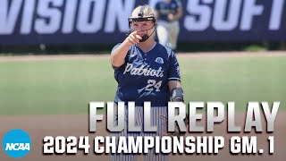 2024 DII softball championship final game 1 UT Tyler vs Western Washington I FULL REPLAY [upl. by Han]