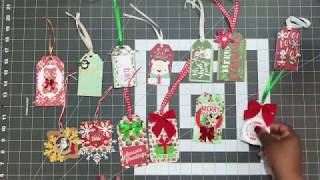 Handmade Christmas Gift Tags amp Embellishments  25 Nov 17 [upl. by Teteak]