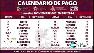 Calendario de pago Bienestar [upl. by Aiyot584]