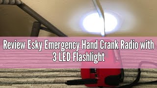 Review Esky Emergency Hand Crank Radio with 3 LED Flashlight AMFMNOAA Portable Weather Radio with [upl. by Watson]