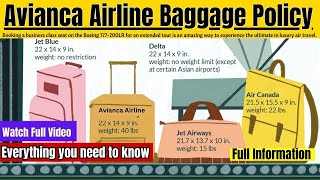 Avianca Airline Baggage Policy  Laptop bag and Cabin bag weight allowance flightsassistance [upl. by Nims121]