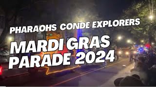 2024 PharaohsConde Explorers  Mardi Gras Parade  Mobile Alabama [upl. by Eetnahs]