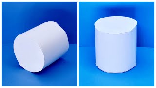 How To Make A Paper 3D Cylinder  Easy 3D Figures Tutorial [upl. by Nie]