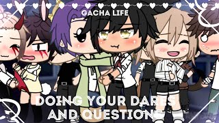 Doing your dares and questions • gacha lifeclub [upl. by Anahsahs]