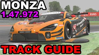 iRacing McLaren 720S GT3 EVO Monza  Track Guide  Hotlap [upl. by Delacourt]