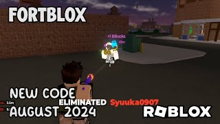 Roblox Fortblox New Code August 2024 [upl. by Hunter]