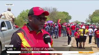 COSATU Strike  Workers march to Sonoma Investment Corporation Farm in Komatipoort Mpumalanga [upl. by Yxel169]