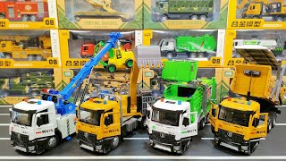 Diecast Truck Vehicles of Tow Truck Excavator Garbage Truck Dump Truck [upl. by Scevour152]