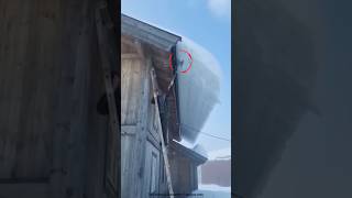 Shoveling Snow Demolished His House shortsvideo [upl. by Woodhead]