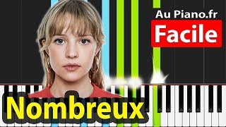 Angèle Nombreux Piano Tuto Facile Karaoké Paroles [upl. by Klapp]