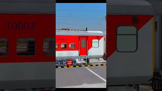 HIGH SPEED TRAINS CROSSING RAILWAY GATE train shorts [upl. by Nwad908]