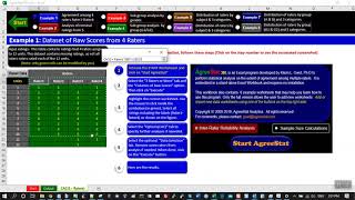 Raw Ratings from 3 Raters or More  Computing Unweighted Agreement Coefficients with AgreeStat360 [upl. by Eilyw8]