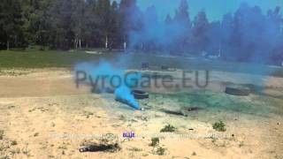 Camouflage smoke grenade  BLUE [upl. by Ranee]