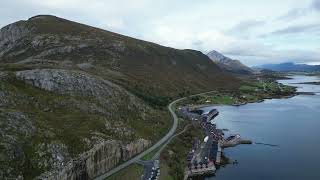 Over Leknes town Lofoten Norway 25924 I [upl. by Alesig131]