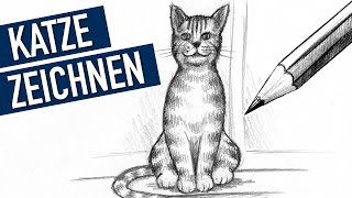 Katze Zeichnen Schritt für Schritt Übung  Einfache Übung für Anfänger [upl. by Kcirdef]