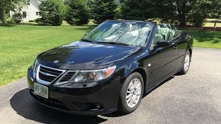 New Car 2009 Saab 93 20T Convertible Walkaround Start Up [upl. by Huberty773]