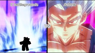 Roblox Z battlegrounds all characters moves vs anime gohan update  4k  60 FPS [upl. by Levi716]