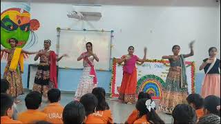 Chogada Tara  Dandiya dance  Garba Dance in school [upl. by Ymmat]