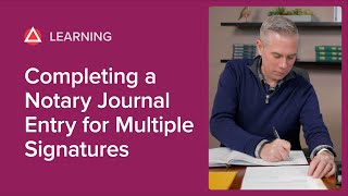 Completing a Notary Journal Entry for Multiple Signatures [upl. by Acined]