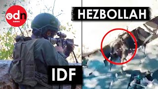 New Intense Combat Footage Shows Hezbollah Fighting IDF in Lebanon [upl. by Rakia]