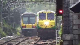 Irish Rail Class 201 227  Enterprise  Malahide station Dublin [upl. by Aay]