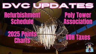 Disney Vacation Club News Poly Tower Association  DVC Refurbishments  2025 Points Charts  Taxes [upl. by Aramot]