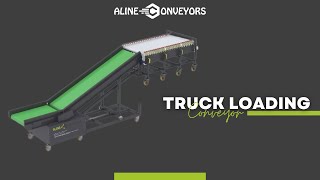 Truck Loading Conveyor  Aline Conveyors Pvt Ltd [upl. by Aretina989]