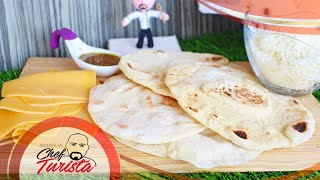 Pan arabe o pan pita  Receta económica de pan casero [upl. by Orlan86]