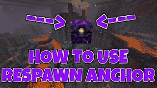 How to use Respawn Anchor Minecraft 116 Java edition Bedrock Xbox Ps4 Switch MCPE Windows 10 [upl. by Eilujna265]