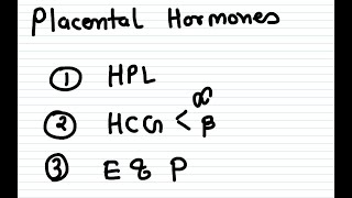 HORMONES SECRETED BY PLACENTA  HPL HCG [upl. by Bolan]