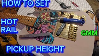 How to DIY Set Hot Rail Pickup Height Telecaster Fender Squier Guitar [upl. by Litta515]