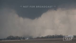 04042023 Lewistown IL  Large Tornado Intercept Just Outside of Small Illinois Town [upl. by Eyeleen232]