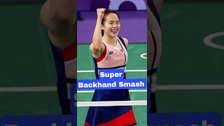 Backhand Smash Full Power badminton backhandsmash バドミントン [upl. by Lamont623]