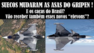 Suecos mudaram as asas do Gripen E os caças do Brasil Vão receber também esses novos “elevons” [upl. by Ielarol994]