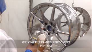 POWDERCOATING WHEELS TRANSPARENT COPPER [upl. by Nahgaem]