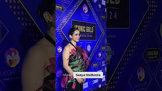 Sanya Malhotra at Iconic Gold Awards sanyamalhotra trendingshorts actress celebs [upl. by Anreval]