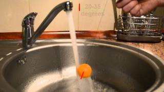 Bernoullis Principle  physics experiment with ping pong ball [upl. by Elletsyrc]