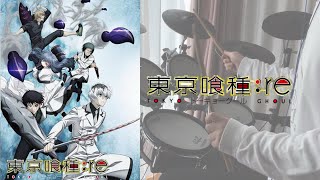 【東京喰種トーキョーグールre OP Full】Tokyo Ghoulre  Cö shu Nie  「Asphyxia 」叩いてみた Drum cover [upl. by Sophy581]