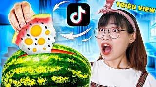 THỬ THÁCH LÀM THEO NHỮNG VIDEO TRIỆU VIEW TRÊN TIKTOK PHẦN 6  Trứng Rán Không Cần Mỡ Có Thành Công [upl. by Yellehs]