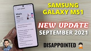 Samsung M51 New Update September 2021 [upl. by Analad772]