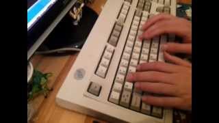 Typing On My IBM Model M Buckling Spring Keyboard [upl. by Imekawulo]