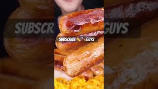 SAUSAGE BBURiNKLE CHICKEN 🐔 foodie girl asmr mukbangpleasesubscribe guys1000 jimmyas [upl. by Aibun]