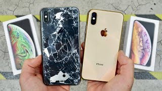 iPhone XS vs XS Max DROP Test Worlds Strongest Glass [upl. by Dami]