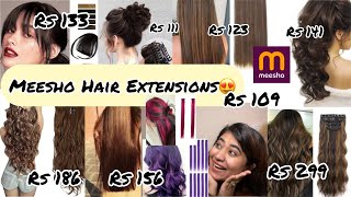 Meesho Hair Extensions😍 Cheapest Hair Accessories Must Buy products divyamongia [upl. by Elleivad]