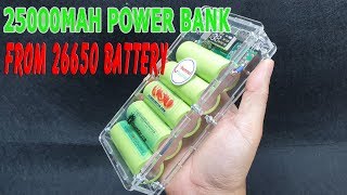 Build a 25000mAh Power Bank QC 30 from 26650 Battery [upl. by Oruhtra3]