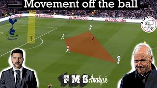 Tottenham 01 Ajax Tactical review  Pochettino vs Ten Hag  How to use off the ball movement [upl. by Smoot]