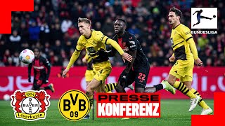 PK mit Alonso und Terzic nach Bayer 04 Leverkusen 🆚 Bor Dortmund  Bundesliga 13 Spieltag [upl. by Bagley]